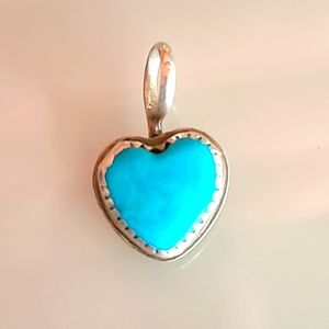 Vintage Sterling Silver Native American Mini Heart Pendant